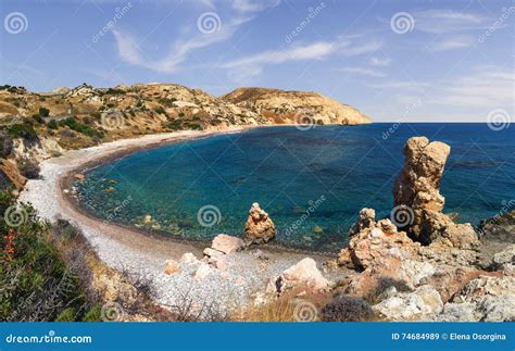 Bay Of Aphrodite Paphos Cyprus Stock Image Image Of Scenic