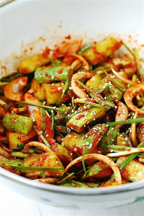 Cucumber Kimchi Oi Kimchi Recipe Cucumber Kimchi Easy Meals