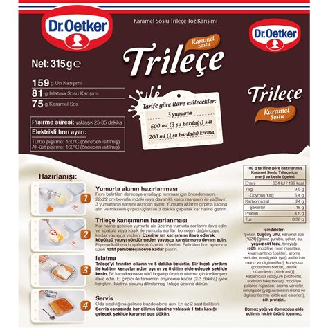 Dr Oetker Karamel Soslu Trileçe 315 gr Fiyatı Taksit Seçenekleri