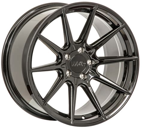 18x95 F1r F101 5x100 38 Gloss Black Wheels Rims Set4 Wheels