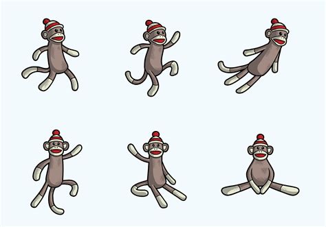 6 Sock Monkeys 99408 Vector Art At Vecteezy