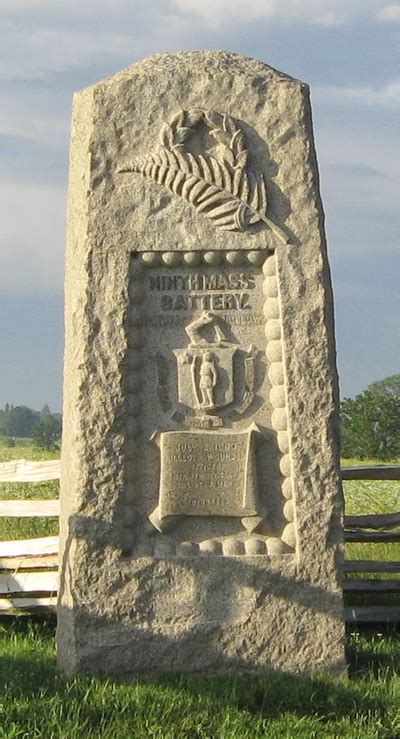 Monument To The 9th Massachusetts Battery At Gettysburg