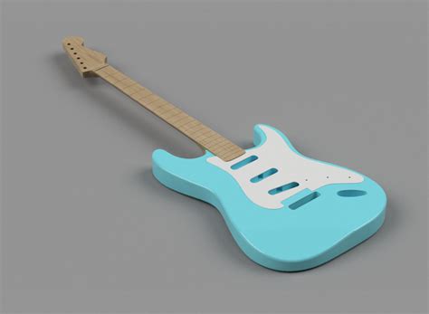 Cad Guitar Model Fender Stratocaster Electric Herald