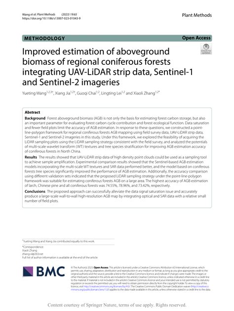 PDF Improved Estimation Of Aboveground Biomass Of Regional Coniferous