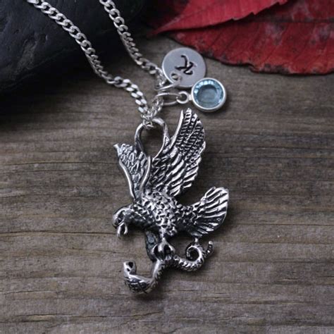 EAGLE Pendant Sterling Silver Eagle Necklace Mens Necklace - Etsy