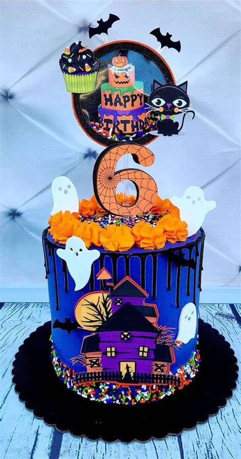 100 Cute Halloween Cake Ideas Haunted Blue Cake