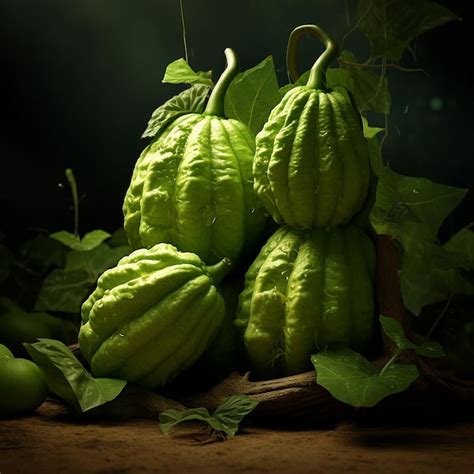 Premium Photo | Chayote Digital Art Landscape