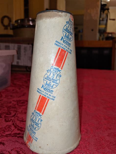 Vintage One Pint Sealright Milk Kone Carton Ebay