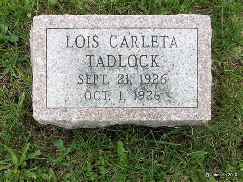 Lois Carleta Tadlock Find A Grave Memorial