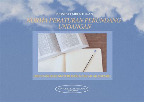 PROSES PEMBENTUKAN NORMA PERATURAN PERUNDANG UNDANGAN KANTOR HUKUM