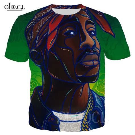 Men Women Summer Harajuku T Shirts Rapper 2Pac Tupac Amaru Shakur 3D