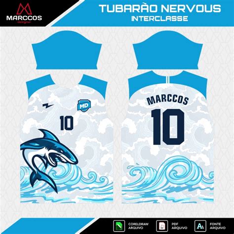 Arte Estampa Camisa Tubarão Nervous Interclasse Elo7