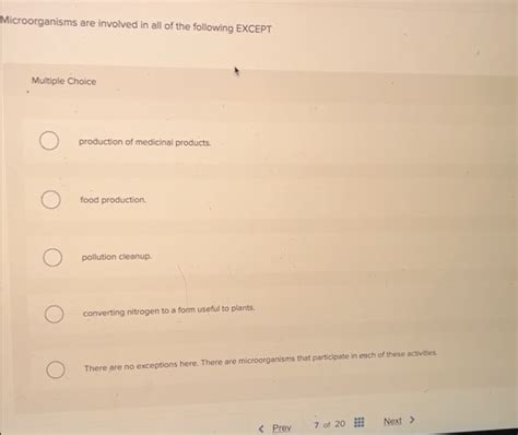 Solved Microorganisms are involved in all of the following | Chegg.com 