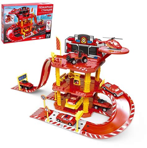 Парковка игрушечная Dave Toy Пожарная станция — купить по низкой цене ...