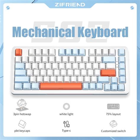 S82 82 Keys Wired Mechanical Keyboard PBT Keycaps Hot Swappable 75