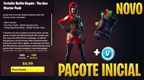 NOVO PACOTE INICIAL STARTER PACK FORTNITE YouTube