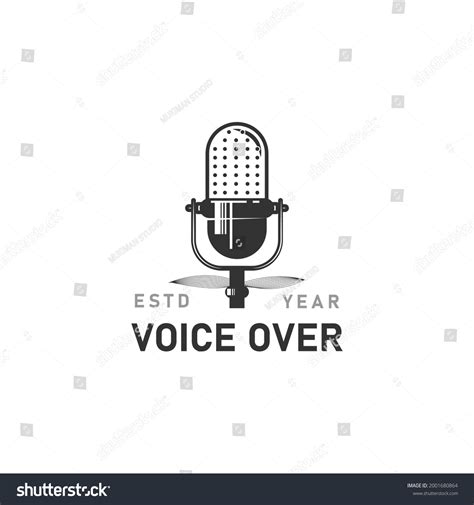 Voice Over Logo Design Concept Isolated Stock Vector (Royalty Free ...
