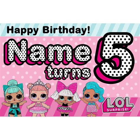 Lol Surprise Birthday Banner Printable Party Invitation And Decoration