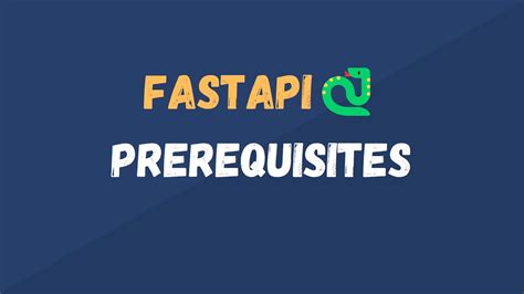 Fastapi Prerequisites Course Fastapi Basics Course Youtube