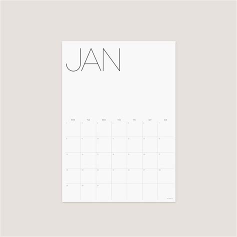 2024 Monthly Calendar Printable | A3 and A4 Size | Philomene Paper Goods