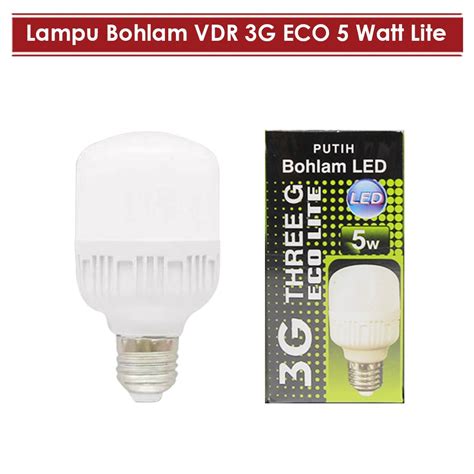 Jual Lampu Led Vdr Eco Lite Watt Warna Putih Bohlam Kapsul Super