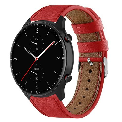 Correa Cuero Amazfit Gtr Rojo Correasmartwatch Es