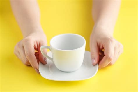 Premium Photo Woman Hand Holding White Cup