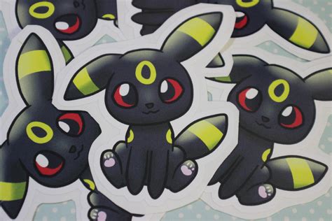 Pokémon Inspired Umbreon & Eevee Vinyl Decals Stickers, Labels & Tags Paper & Party Supplies ...