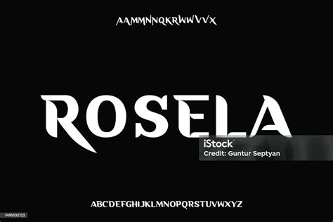 elegan mewah tampilan font vektor desain datar ilustrasi stok