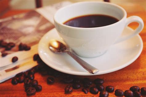 Hot Americano Coffee Flavor Aroma In Morning Stock Photo Image Of Grind Food