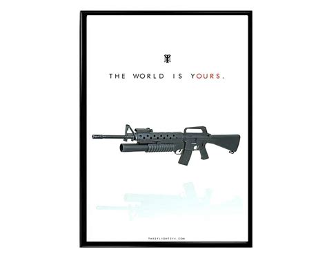 Scarface Gun Minimal Movie Poster, Film Poster, Minimilist Art Prints ...