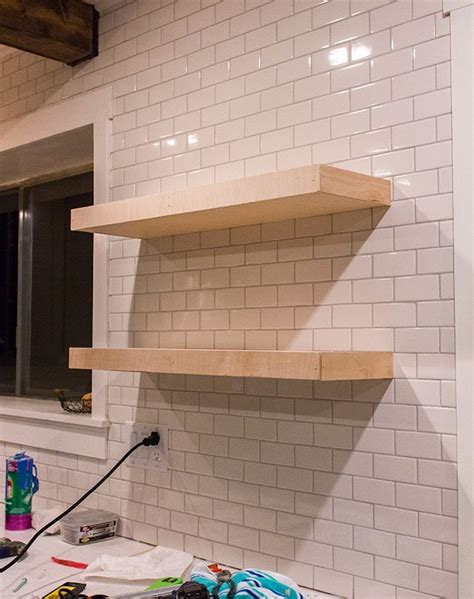 Kitchen Chronicles Diy Floating Rustic Shelves Jenna Sue Design