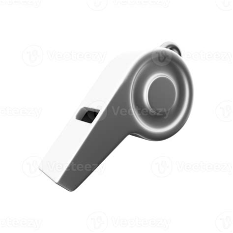 3d Render Whistle Illustration Isolated On White Background 3d