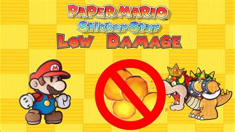 Paper Mario Sticker Star The Low Damage Challenge Run Youtube