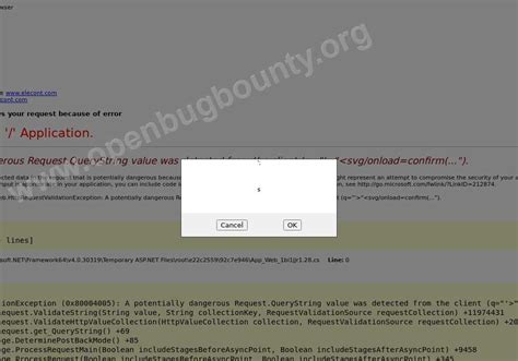 Elecont Net Cross Site Scripting Vulnerability Obb Open Bug