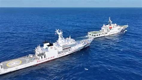 China Coast Guard Drives Away Philippine Vessel By Law Cgtn