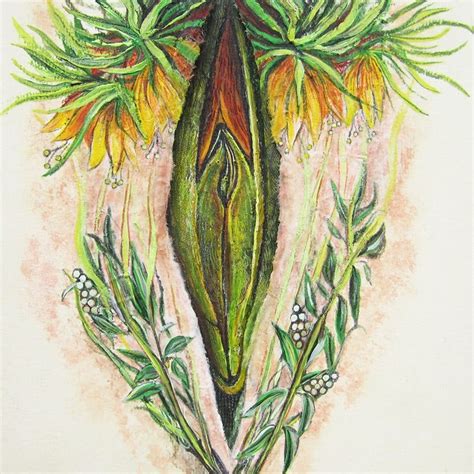 Floral Vagina Paintings By Artist Jacqueline Secor