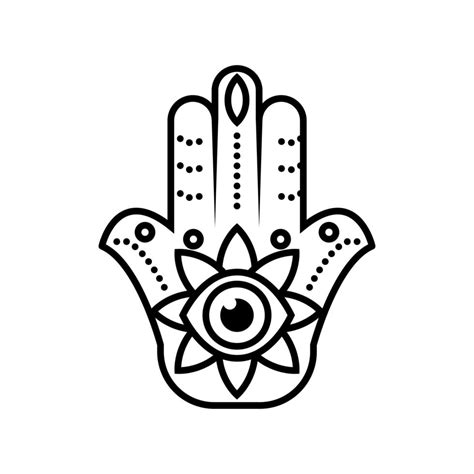 Hamsa Thin Line 3796528 Vector Art At Vecteezy