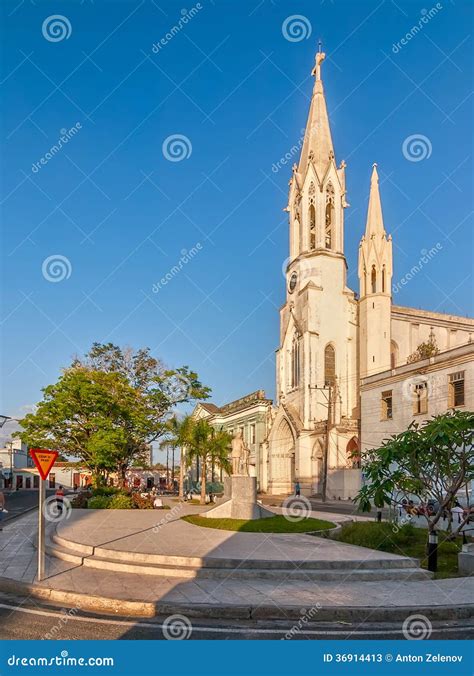 Coraz N Sagrado De Jesus Cathedral En Camag Ey Cuba Foto De Archivo