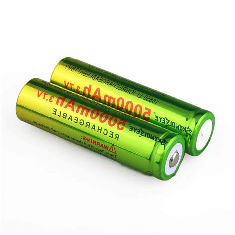 Skywolfeye 18650 Battery 5000mAh 3 7V Li Ion Rechargeable Batteries