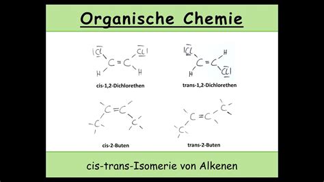 Cis Trans Isomerie Von Alkenen Organische Chemie 15 Youtube