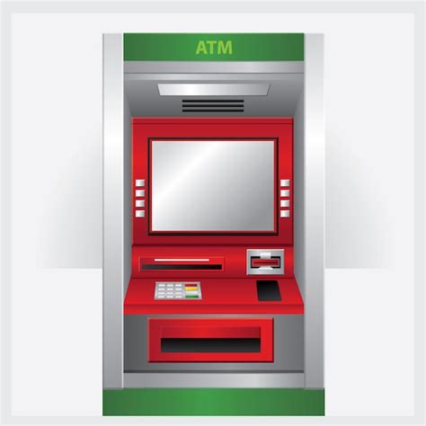 Premium Vector Atm Vector Illustration Automatic Teller Machine