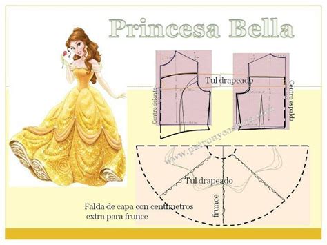 Bella Princesa Disney Tema Patr N Y Costura Patrones De Vestido