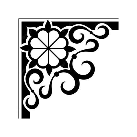 Premium Vector Black Decor Corner