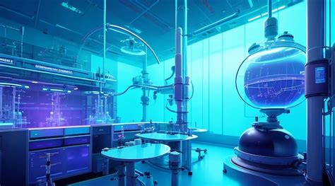 Premium AI Image | Futuristic science lab background