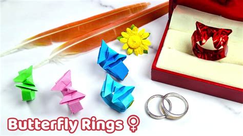 Origami 💍paper Butterfly Ring Easy Tutorial Crafts For Lovers