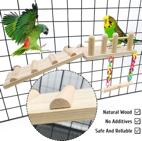 Parrot Stands With Climbing Ladder Wooden Play Gyms And Bird Wood