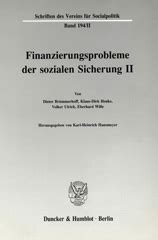 Finanzierungsprobleme Der Sozialen Sicherung II Hansmeyer Karl