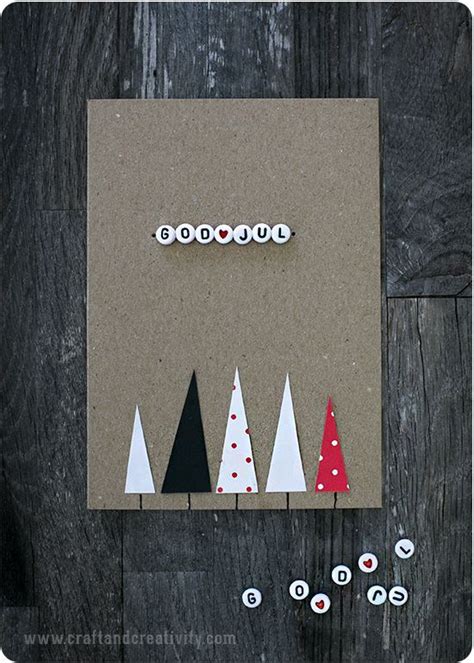 Julkort Med Bokstavspärlor Christmas Cards With Letter Beads Craft