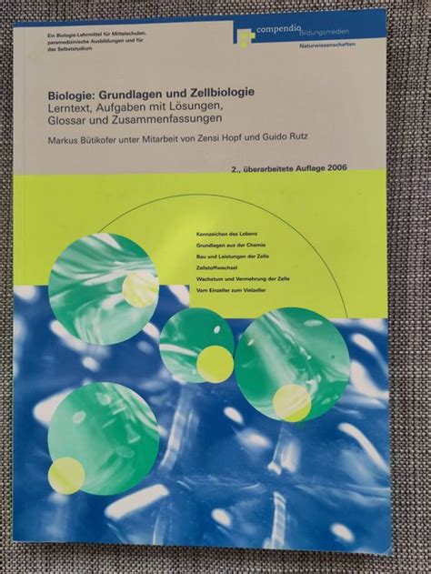 Biologie Grundlagen Und Zellbiologie Compendio Kaufen Auf Ricardo